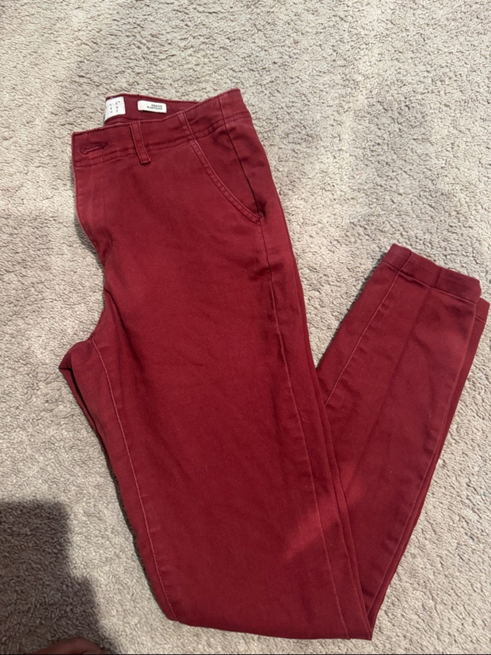 a new day Women's Wine Skinny Jeans